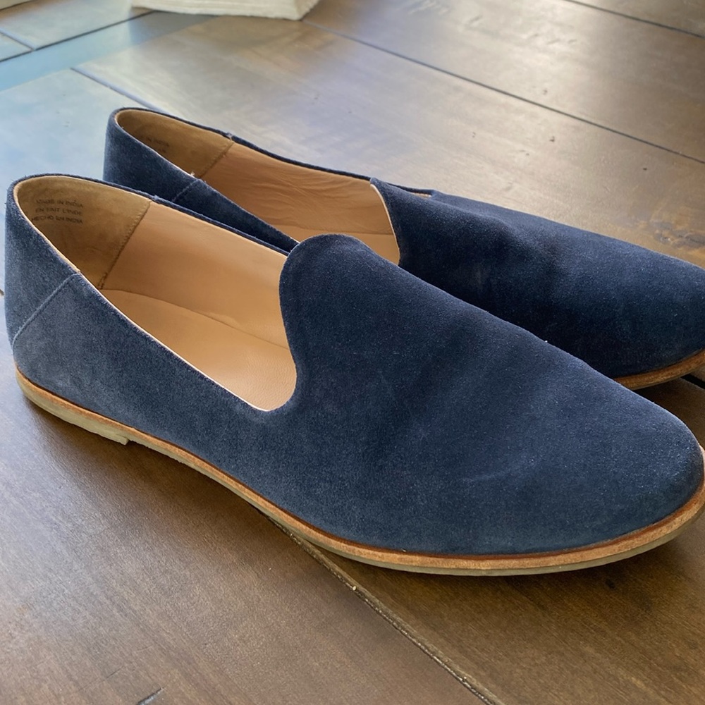 Seychelles Blue suede Smoking Flats loafer